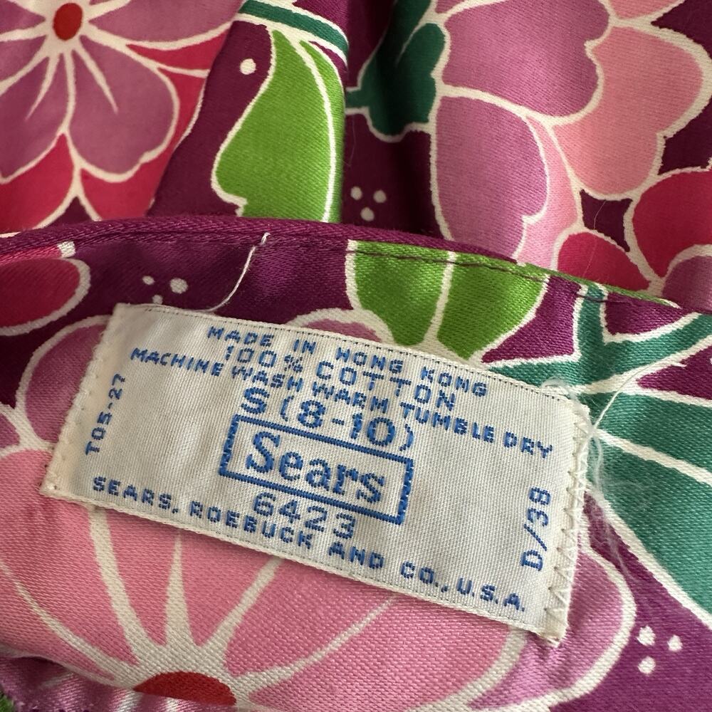 Vintage Sears House Dress Women Small Colorful Floral Muumuu Comfort Boho Midi - Picture 12 of 13